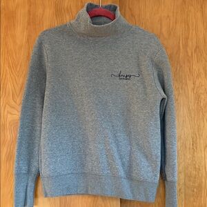 LEAGUE Kansas Jayhawks Gray Turtleneck Sweatshirt sz S great condition